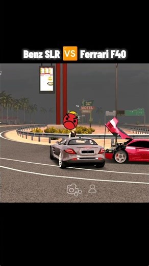 Benz SLR vs Ferrari F40 🔥 #carparkingmultiplayer #carparking #cpm