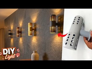 How to Make DIY Wall Light 🔥 PVC Pipe Creative Lighting Idea💡