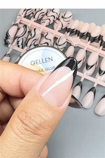 French Tip Press on Nails Tutorial