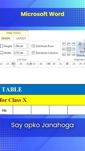 HOW TO Make class table in Microsoft Word .part
