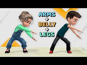 KIDS EXERCISE AT HOME: ARMS   BELLY   LEGS - Videos For Kids