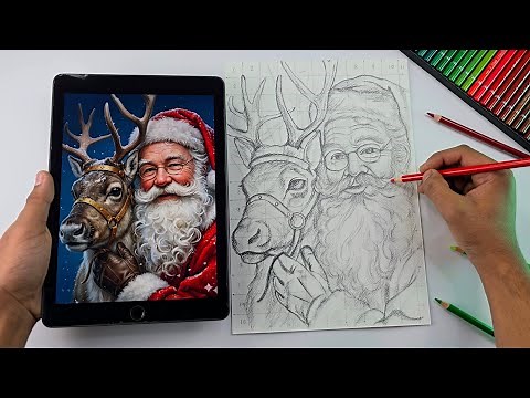 Santa Claus Drawing, How To Draw Santa Claus | Step By Step (Outline Tutorial)