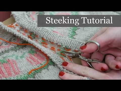 Steeking and Knitting Tutorial ~ Creating a Cardigan from a Sweater Design ~ Studio Vlog