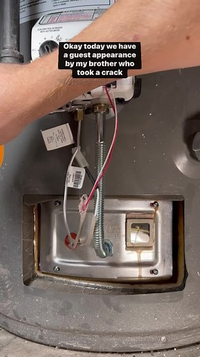 6.2K views · 58 reactions | Replacing the pilot light assembly and thermopile on a water heater. Intimidating but actually pretty simple. Guest appearance by my brother here. He told me what he was doing so I told him to film it and I would share it with you all! How’d he do? #plumber #plumbers #plumbing #hvac #heatingandairconditioning #electrical #waterheater #electrician #trades #bluecollar #diy #tradesman #homerepair #repair | RLLWoodworks and DIY | Facebook