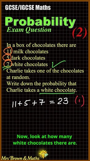 Quick GCSE/IGCSE probability question — can you get it right? #mrsbrownandmaths #gcsemaths #igcse