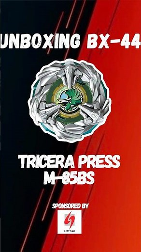 Unboxing Beyblade X BX-44 Tricera Press M-85 BS. Sponsored by ‪@LittTakToys‬