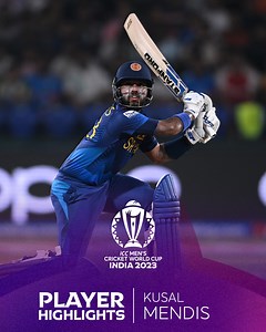 An innings that gave Sri Lanka hope ✨ What a knock, Kusal Mendis! 🙌 #SAvSL #CWC23 | ICC Cricket World Cup