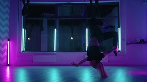 Woman Hanging Upside Down Using Yoga Stock Footage Video (100% Royalty-free) 1086441368 | Shutterstock