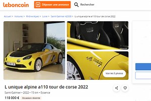 Alpine A110 Tour de Corse 75. Touchée par la spéculation à son tour