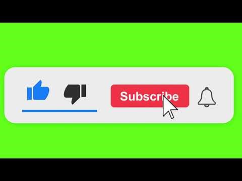 Youtube Like Share Subscribe animated button In green screen