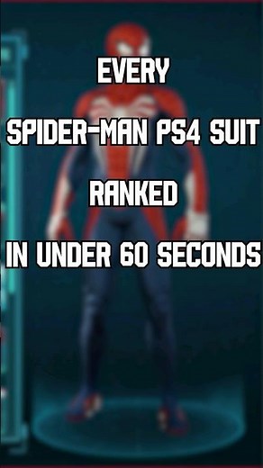 Every Spider-Man PS4 Suit Ranked in 60 Seconds #shorts #spiderman #spidermanps4 #spidermanps5