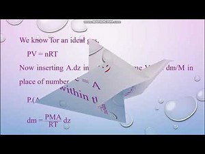 Statistical Thermodynamics: Lecture 7: The Barometric Distribution Law