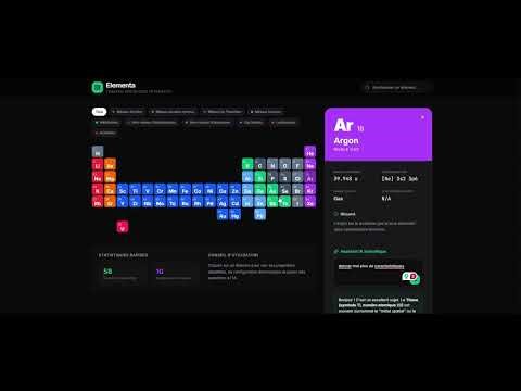 Elementa : Le Tableau Périodique du Futur (IA + Design Interactif)