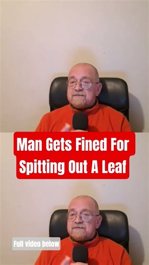 Man Fined For Spitting Out A Leaf...Really!