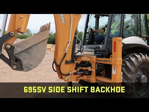 North America: The vertical stabilizers on CASE side shift backhoes lets you work in tighter spaces