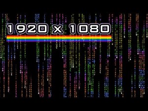 Rainbow Matrix Code Raining for 1 Hour