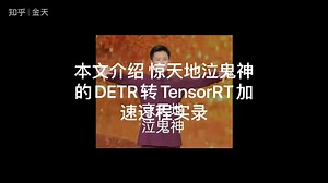 DETR真正的Transformer目标检测Tensorrt加速部署