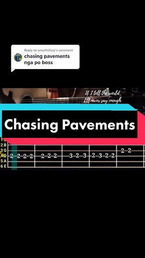 Chasing Pavements Guitar Tutorial | Easy Fingerstyle Tabs