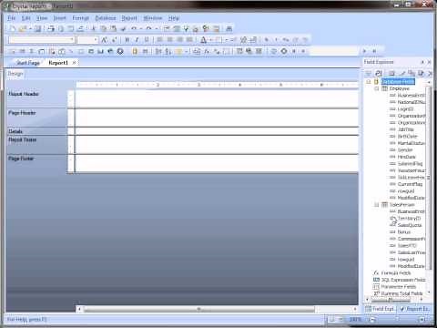 Crystal Reports Database Expert