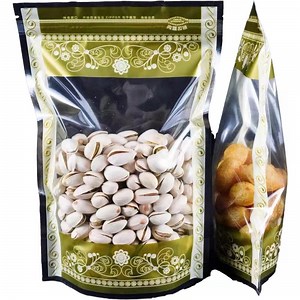 [Hot Item] High Quality Ziplock Eco Friendly Food Biscuits Nuts Snacks Packaging Bag Transparent Stand up Pouch