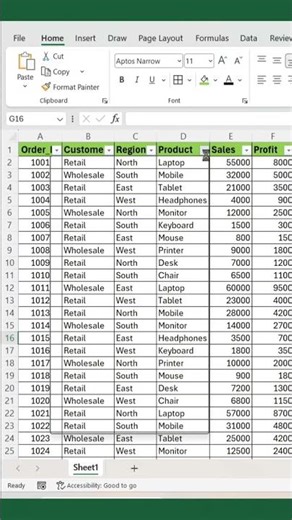 Filter Shortcut in Excel #excel #trendingshorts #viralvideo #viral #shortvideo #shorts #shortsfeed