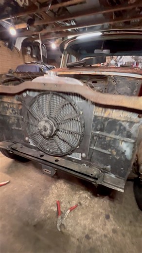 The ek Holden patina Ute now has a thermo fan 🤙🏼 #spal fan for the win 🏆 #gforcedracing human plasma cutter 😆 | Steve Gale