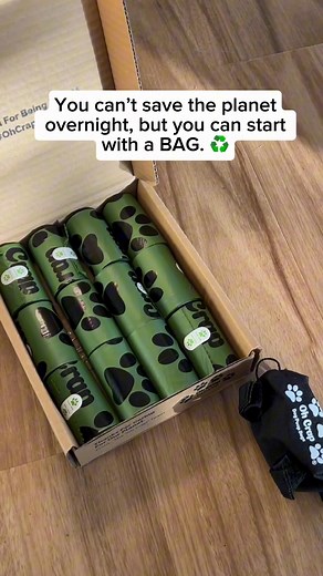 We know we can’t save the planet in a day. But we also know change starts with the stuff we do every day. Like walking our dogs. Like picking up after them. Like choosing something better, even if it’s just a bag. We’re not trying to be perfect - we’re trying to do better. Our poo bags are made from cornstarch, certified compostable, and have already saved over 55 million plastic poo bags from landfill. And yes, they’re thick enough to protect you from the warm, squishy part. 😅 So no, this bag 