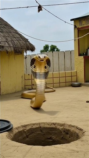 Giant Snake Chased Us Into the Hole! 😱🐍 Unreal Escape | #Shorts