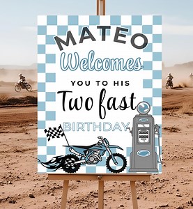 Motocross Birthday Sign Welcome 2ND Birthday Entrance Poster Display Party Backdrop Dirt Bike Racing Decoration Digital Printable Sign - Etsy
