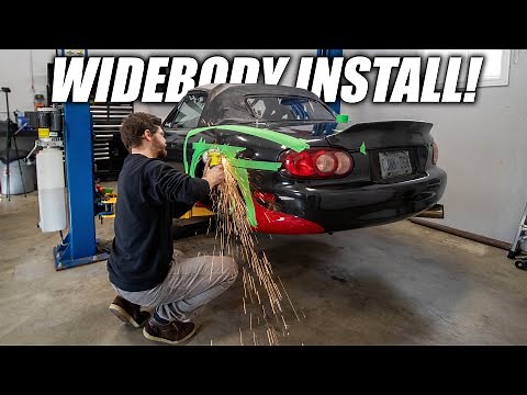 Installing the Krotov Widebody Kit on the Miata!
