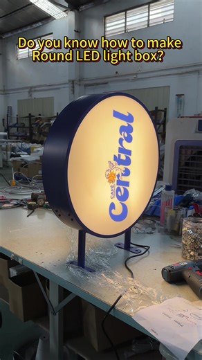 Do you know how to make round LED lightbox? #storesign #ledsign #lightbox #advertisinglogo #sign