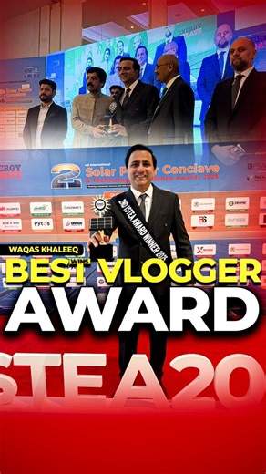 12K views · 270 reactions |  Grateful to be awarded Best Vlogger in Renewable Energy Sector 2025 at the 2nd International Solar Power Excellence Awards, presented by Governor of Punjab, Sardar Saleem Haider Khan.This recognition belongs to all of you — my amazing followers who watch, like, and subscribe to my videos. ✨ Thank you for your constant support on this journey toward a sustainable energy future!#SmartSolar #RenewableEnergy #Pakistan #Gratitude | Smart Solar | Facebook
