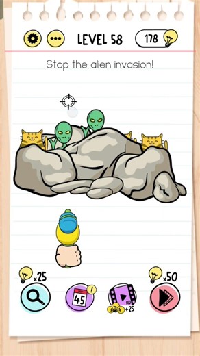 🧠 Brain Test Level 58 SOLVED! 🤯 Insane Trick!