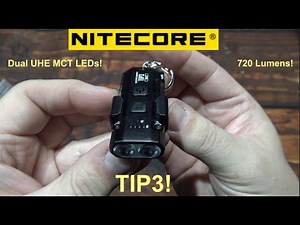 NITECORE TIP3 Keychain Flashlight Kit Review! (720 Lumens, Dual UHE MCT LEDs, 650mAh Battery!)