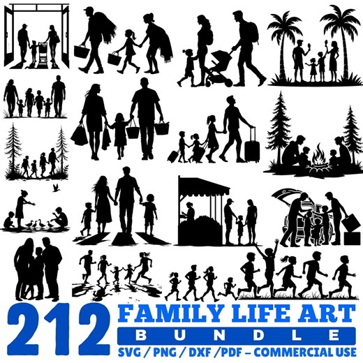 Familienleben SVG Bundle: DIY Handwerk, Geschenke (png, pdf, dxf) Downloads - Etsy.de