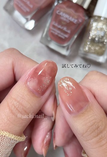好きなように混ぜるだけ♡簡単マーブル❤️ #ポリッシュ #マニキュア #セルフネイル #簡単ネイル