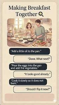Making Her Breakfast 🍳 English Conversation for Beginners #englishlearning #conversation #cooking