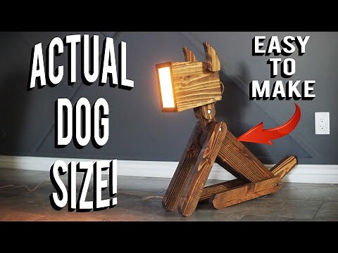 DIY Wood Dog Lamp Out Of 2x4's (Woodworking Project For Gifts Or To Sell)