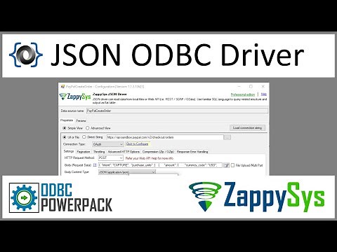 ODBC JSON Driver - Used to read/write data from Web API/Cloud Data sources or Local JSON files