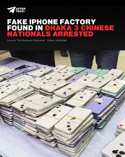 AfterTech on Instagram: "Police in Dhaka have uncovered an illegal iPhone assembly factory and arrested three Chinese nationals in connection with the operation. Detective Branch officers raided locations in Uttara and Nikunja, seizing over 360 assembled iPhones, spare parts, and assembly machinery. The suspects, identified as Tan Jian, Wu Jun, and Dong Hongwei, allegedly imported components illegally, assembled the phones, and sold them in the local market as original Apple products. Investigat