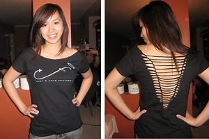 Cut Up the Back of Your T-Shirt - Simple DIY Tutorial