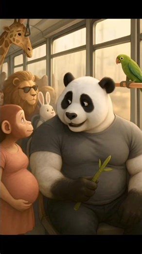 🐼 Rocky Panda Saves Pregnant Monkey from Gangsters | Emotional Bus Story