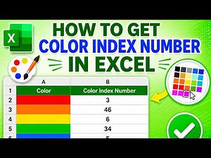 How To Get Color Index Number In Excel