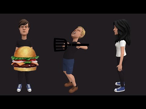 Violette1st plotagon/ William ruins burger night