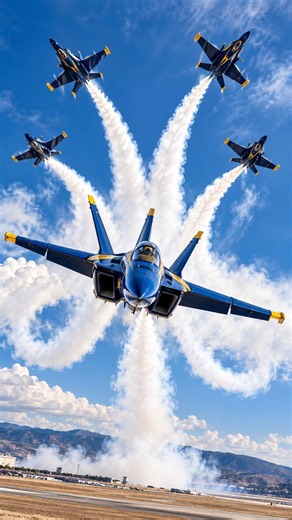F/A-18 Super Hornets Pull Off an Insane Smoke Maneuver