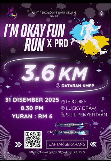 see u guys tomorrow at 8.30pm tomorrow for I'm Okay Fun Run 🤩‼️ #prd #prdkmpp #kmpp ##bukankmpp#kolejmatrikulasipalingpadu @madam ashikin kmpp @fuzzyco.mel @KMPP Official