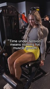 Time under tension only matters for muscle growth when it’s experienced by our high threshold motor units. How do we know that we are stimulating our high threshold motor units? When there is an INVOLUNTARY slowing of contraction speed. Slowing the concentric part of the rep down voluntarily for more “time under tension” is not going to cause more growth. | Dr. Michaela Peramaki