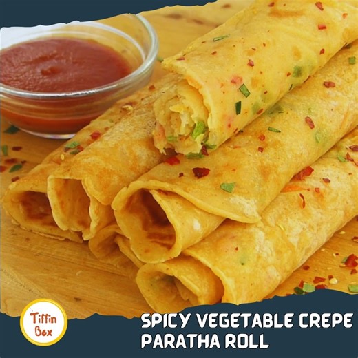 Soft crepes filled with spicy, colorful veggies — these Spicy Vegetable Crepes are light, tasty, and so easy to make! 🥕🌶️ Perfect for breakfast, lunchboxes, or a quick evening bite. #tiffinbox #kidstiffinbox #recipes #quickrecipes #easyrecipes #breakfastrecipes #snacks #snacksrecipes #vegetarianrecipes #spicycrepe #tiffinideas #homemadesnack #healthyrecipes #ukfoodie #usfoodblogger #canadafoodie #australianfoodie #southasianfood #foodvideos #fblifestyle | Tiffin Box