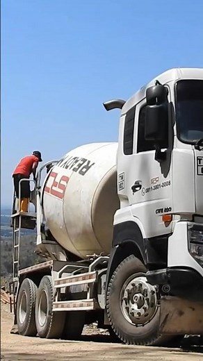 Ready Mix Trucks in Action Road Embankment Construction #shorts #truck #readymix #cementtruck #trend
