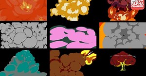 Cartoon Explosion Transitions Pack | Motion Graphics